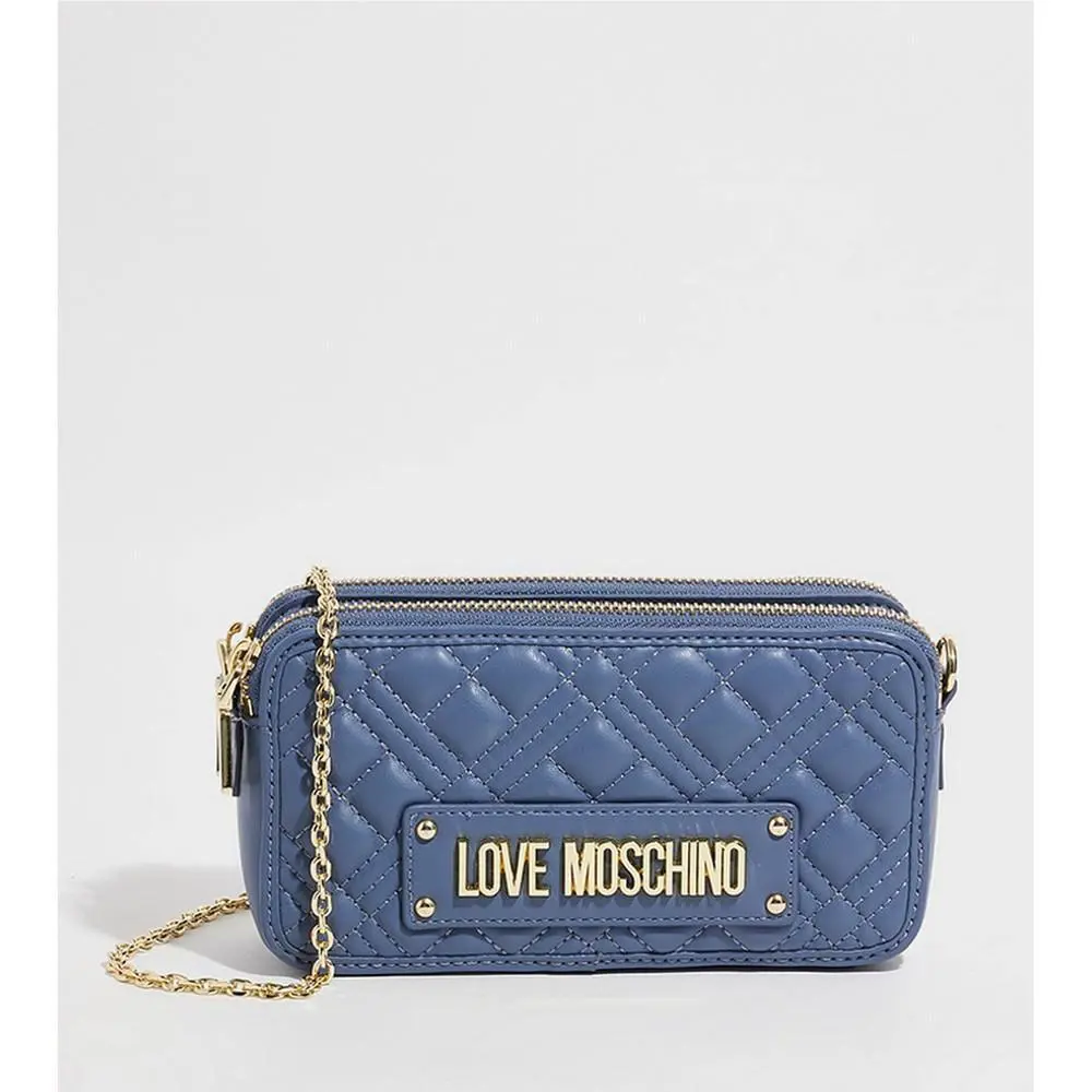 Love Moschino Women`s Handbag Bag Tracollina Quilted PU Denim JC5680PP1FLA0707