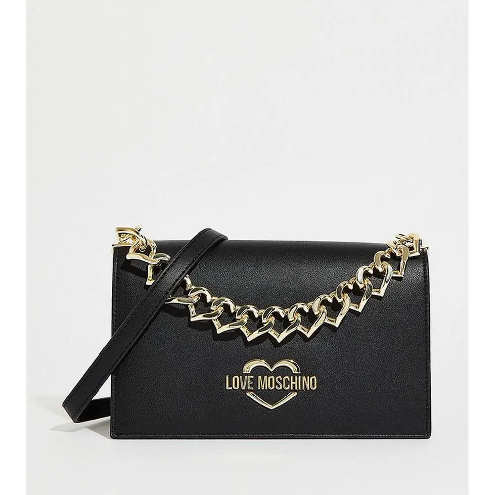 Love Moschino Women`s Handbag Bag Borsa PU Nero PU Nero JC4202PP1FLK