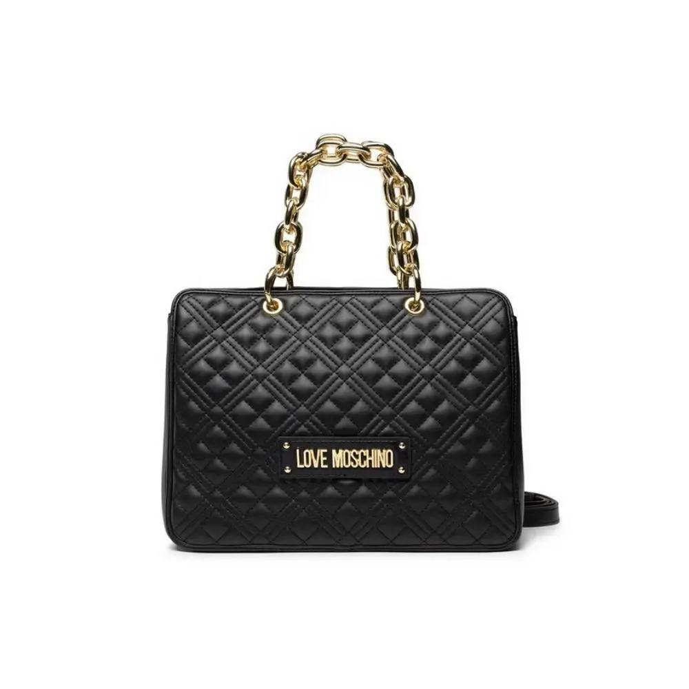 Love Moschino Women`s Handbag Bag Borsa Quilted PU Nero JC4025PP1FLA0