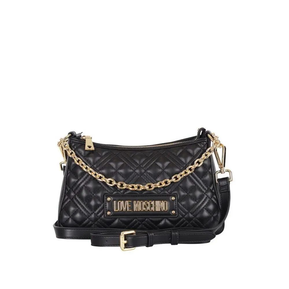 Love Moschino Women`s Handbag Bag Borsa Quilted PU Nero JC4135PP1FLA0 - Exterior: Black
