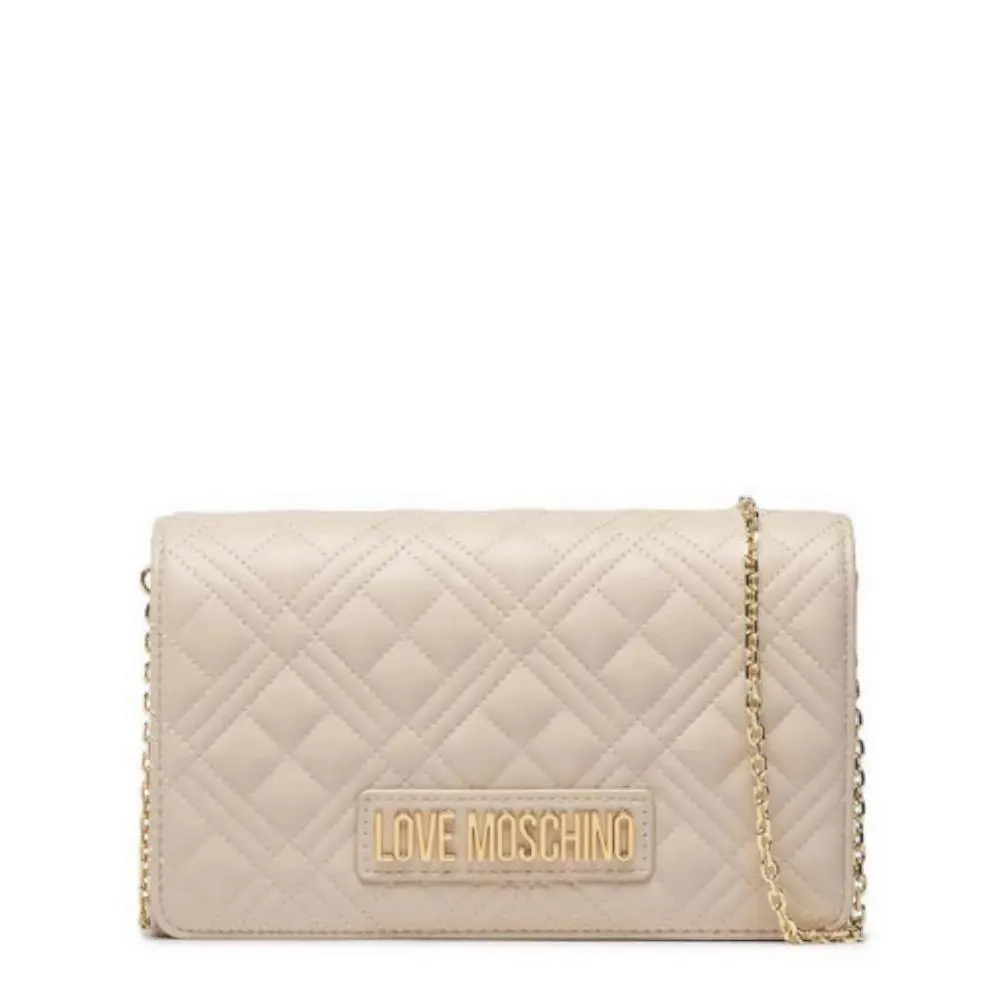 Love Moschino Women`s Handbag Bag Borsa Quilted PU Avorio JC4079PP1FLA0110