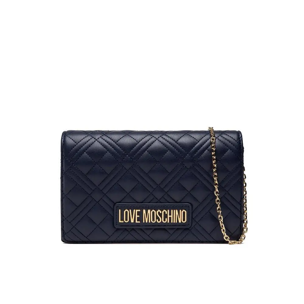 Love Moschino Women`s Handbag Bag Borsa Smart Daily Bag PU Blu JC4079PP0FLA0750