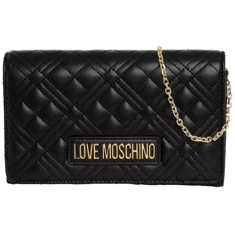 Love Moschino Women`s Handbag Bag Borsa Quilted PU Nero JC4079PP1FLA0 - Exterior: Black