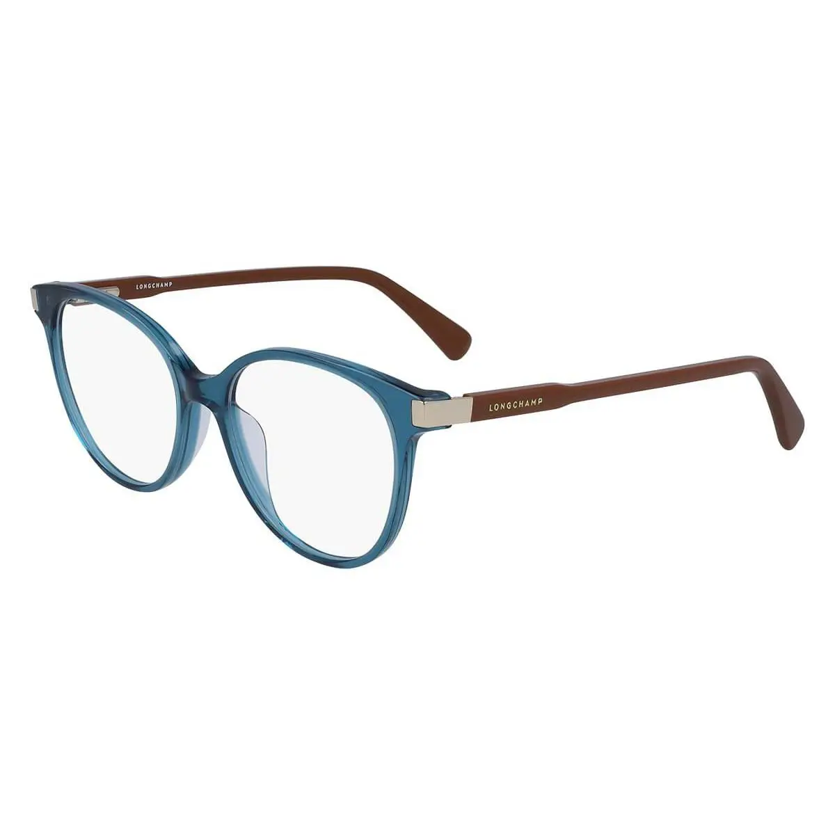 LO2637 427 Crystal Blue Brown Eyeglasses 52mm with Case by Longchamp