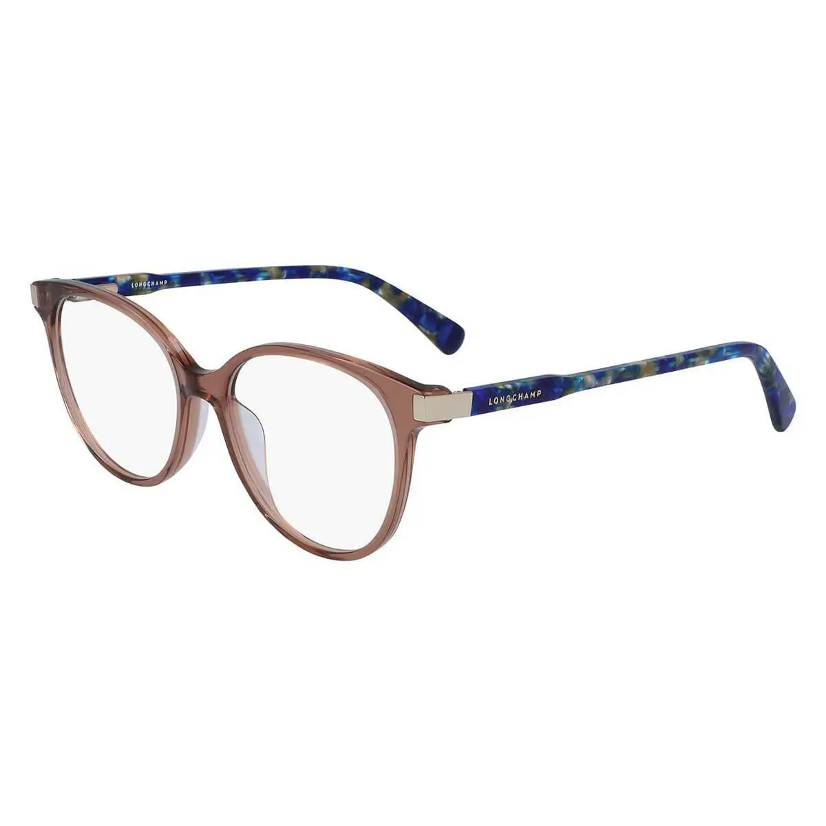 LO2637 273 Crystal Blue Marble Eyeglasses 52mm with Case by Longchamp