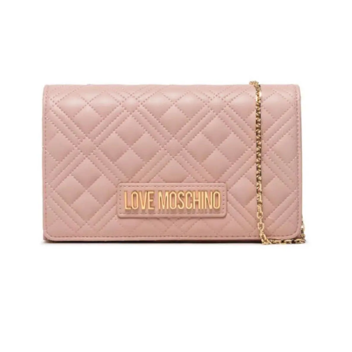 Love Moschino Women`s Handbag Bag Borsa Quilted PU Cipria JC4079PP1FLA0601