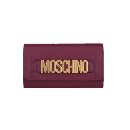 Moschino Logo Leather Long Wallet NWT$595