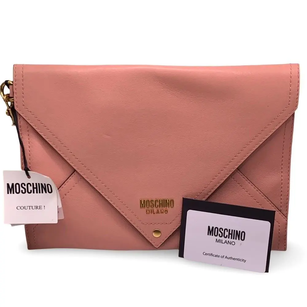 Moschino Milano Pink Clutch Bag