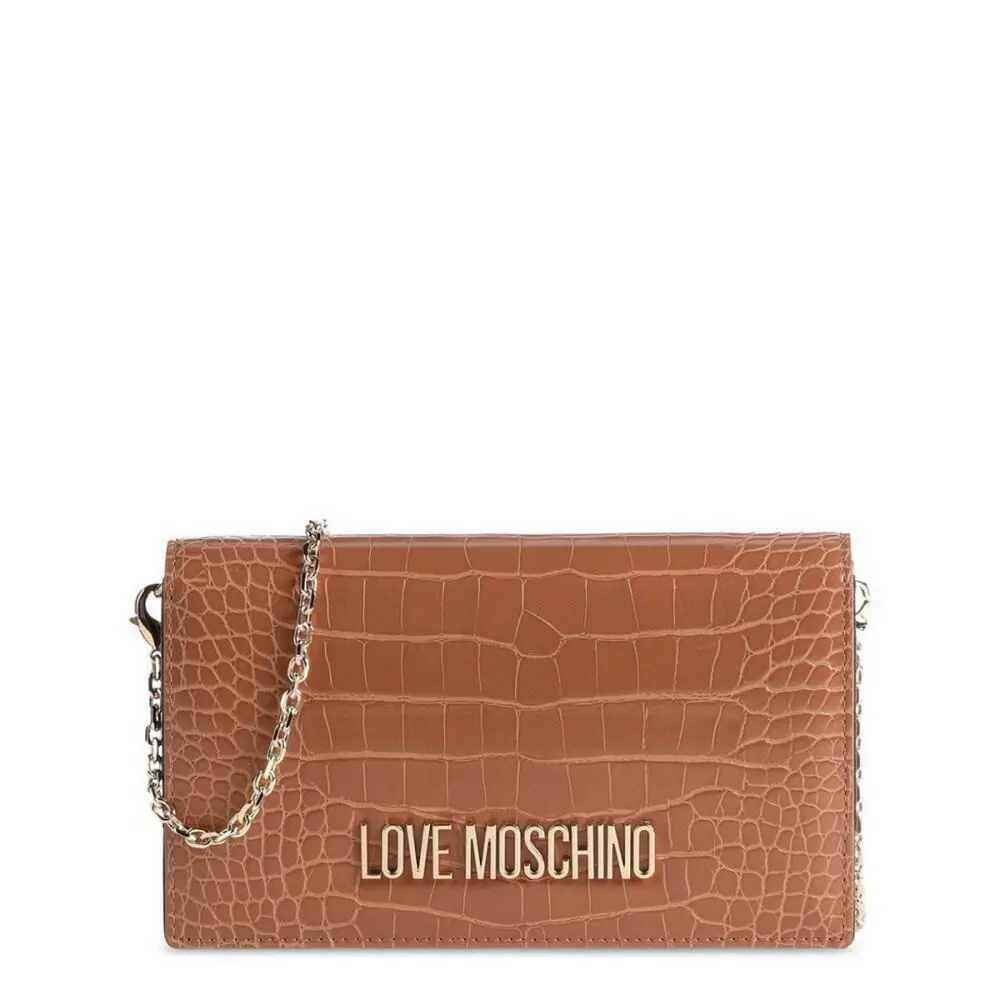 Love  Women`s Handbag Bag Borsa PU St.croco Cammello JC4098PP1FLF0201 by Moschino