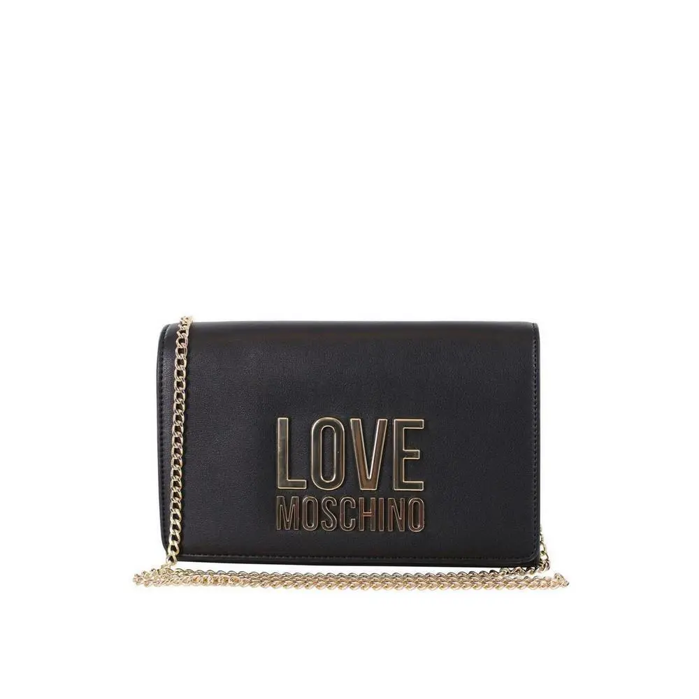 Love Moschino Women`s Handbag Bag Borsa Bonded PU Nero JC4127PP1FLJ000A