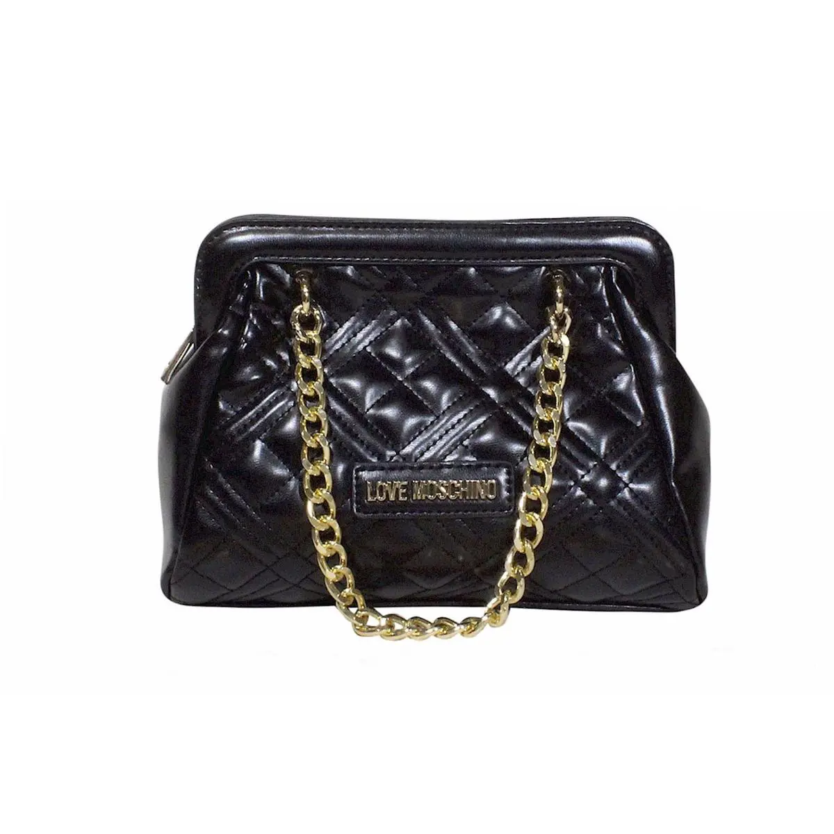 Love Moschino Mini Logo Shoulder Handbag Women`s Quilted JC4263PP0BKA0 Black