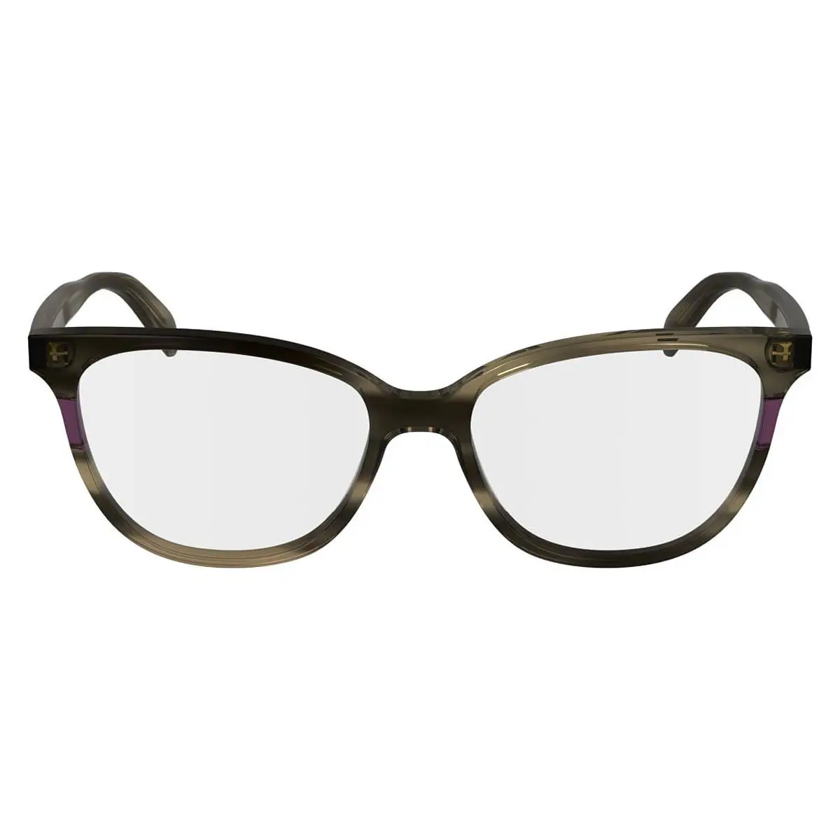 LO2739 Eyeglasses Women Striped Brown 49mm by Longchamp
