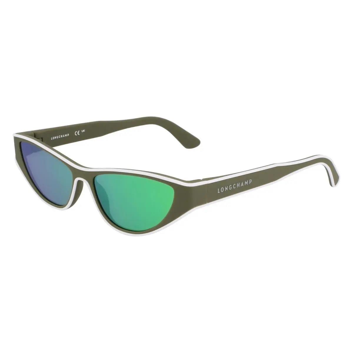 Longchamp LO761S-318-5615 Sunglasses 56mm - Frame: Brown, Lens: MATTE KHAKI
