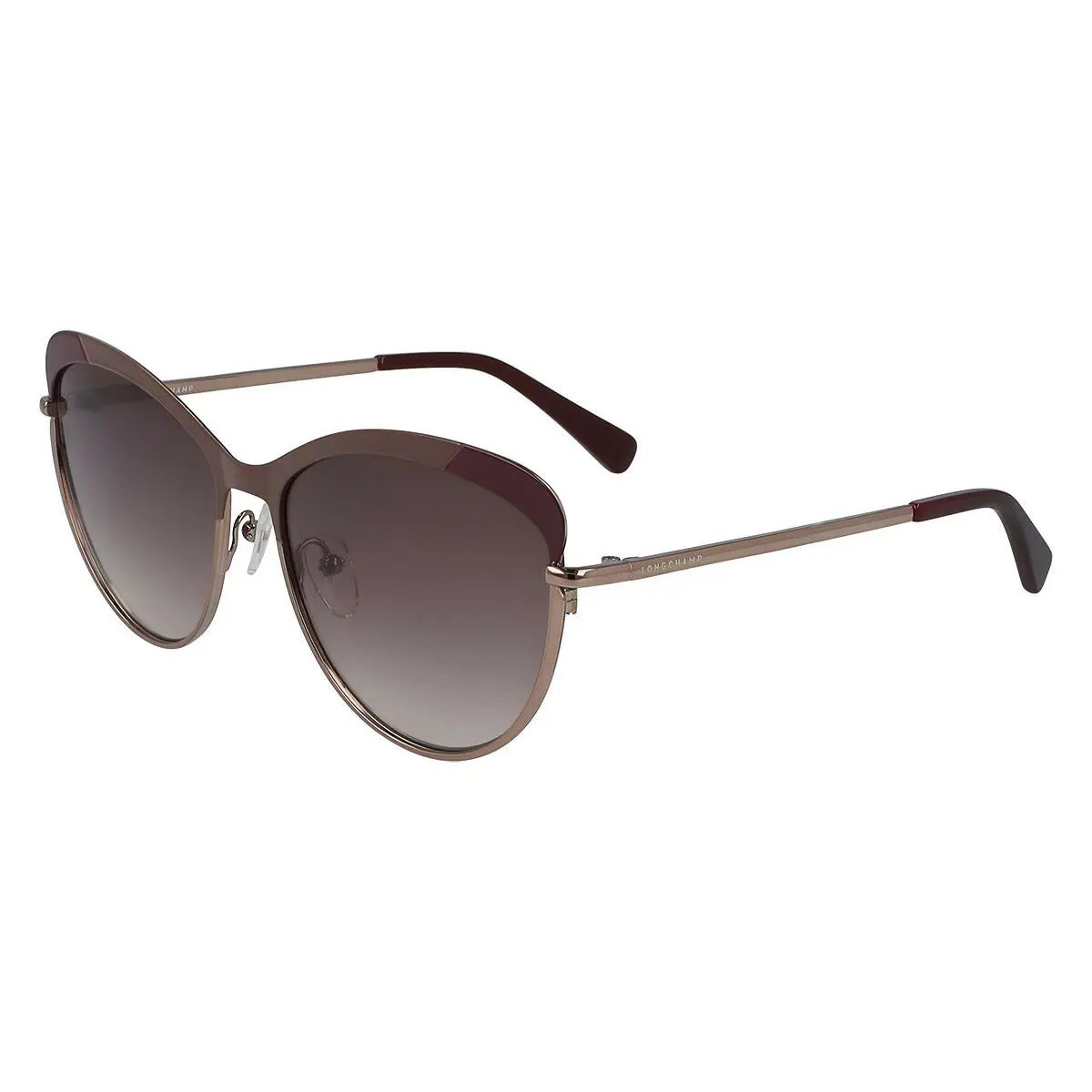 Longchamp LO120S 229 Chocolate Brown Sunglasses with Purple Lenses Case - Chocolate,Purple, Frame: Brown, Lens: Brown