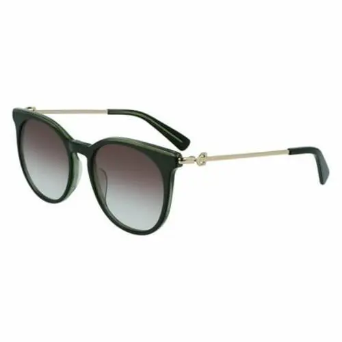 Longchamp LO 693S 300 Metallic Green Sunglasses with Brown Gradient Lenses - Green, Frame: Green, Lens: Brown