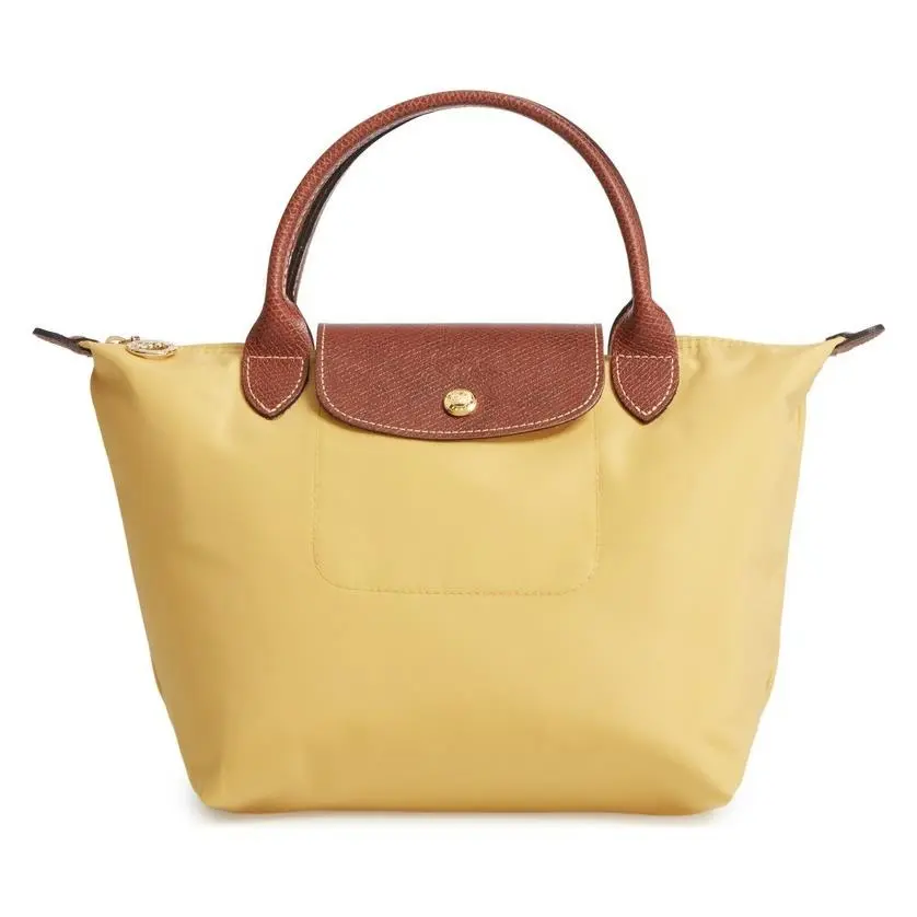 Longchamp Le Pliage Type S Small Handheld Tote Curry Yellow