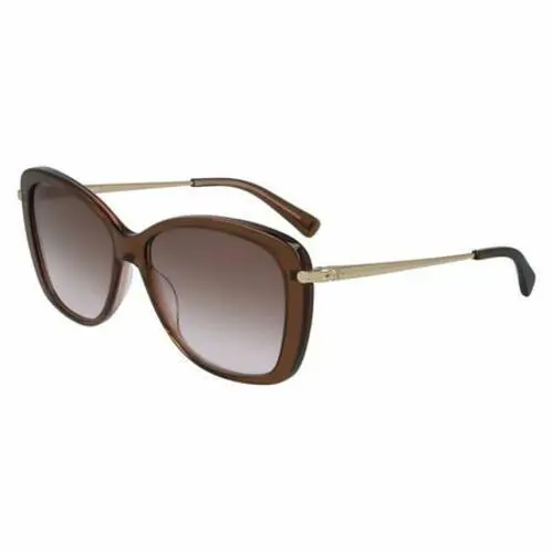Longchamp LO 616S 215 Crystal Brown Sunglasses with Rose Gradient Lenses