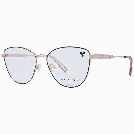 Longchamp LO2149 772 54mm Women`s Eyeglass Frame Gold Rose Burgundy