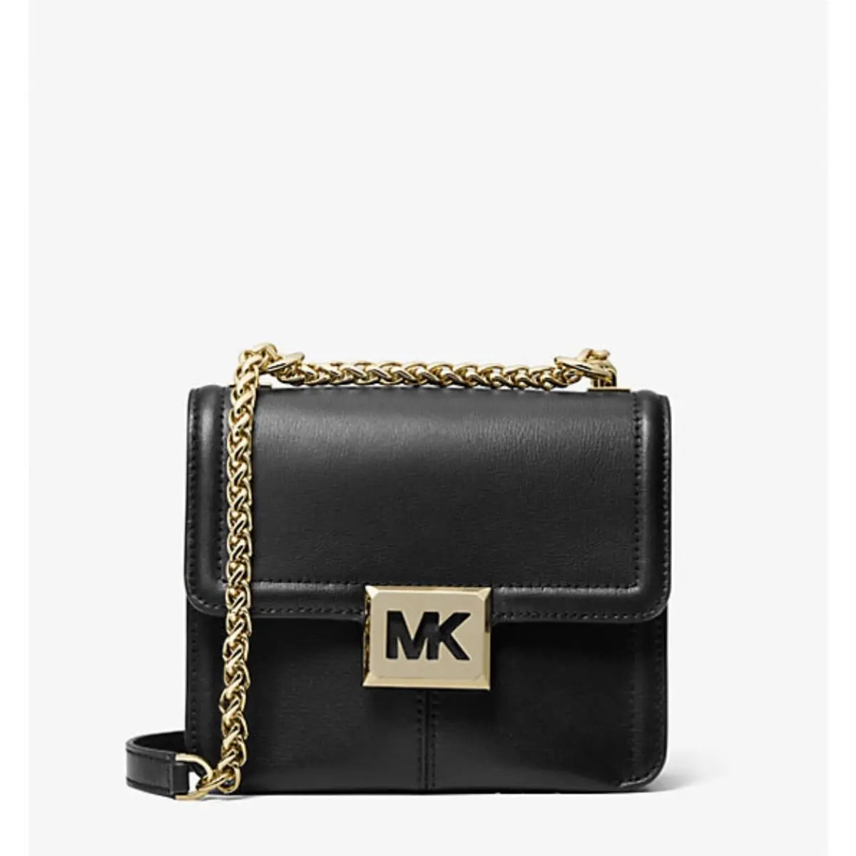 Michael Kors Sonia Small Mini Flap Shoulder Crossbody Leather Bag Black