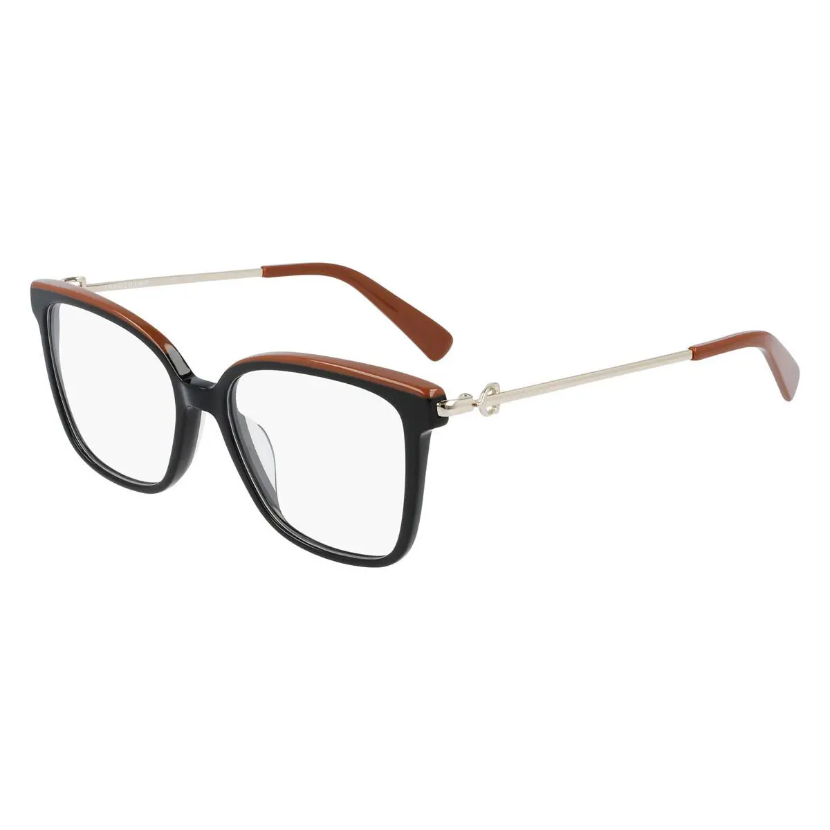 Longchamp LO2676 001 Black Brown Eyeglasses 52/16/140 with Longchamp Case - Black Brown, Frame: Black, Manufacturer: 001