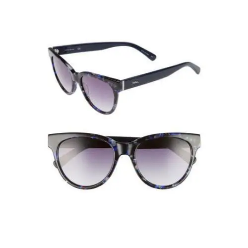 LO602S 461Blue Tortoise Sunglasses 54mm with Blue Lenses Case by Longchamp