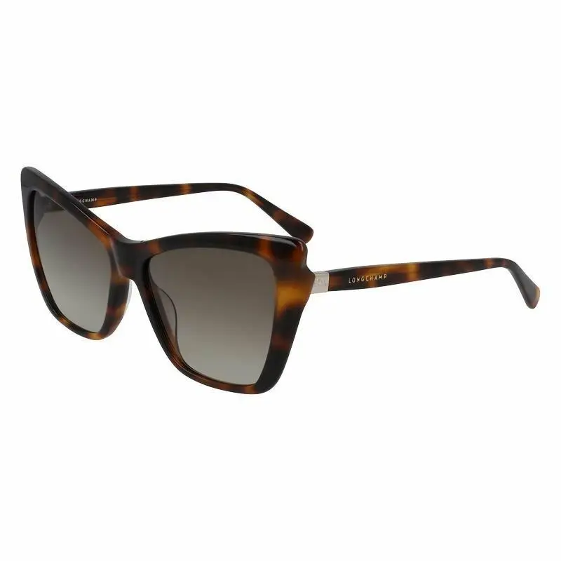 LO669S 214 56mm Havana Brown Gradient Cat Eye Women`s Sunglasses by Longchamp