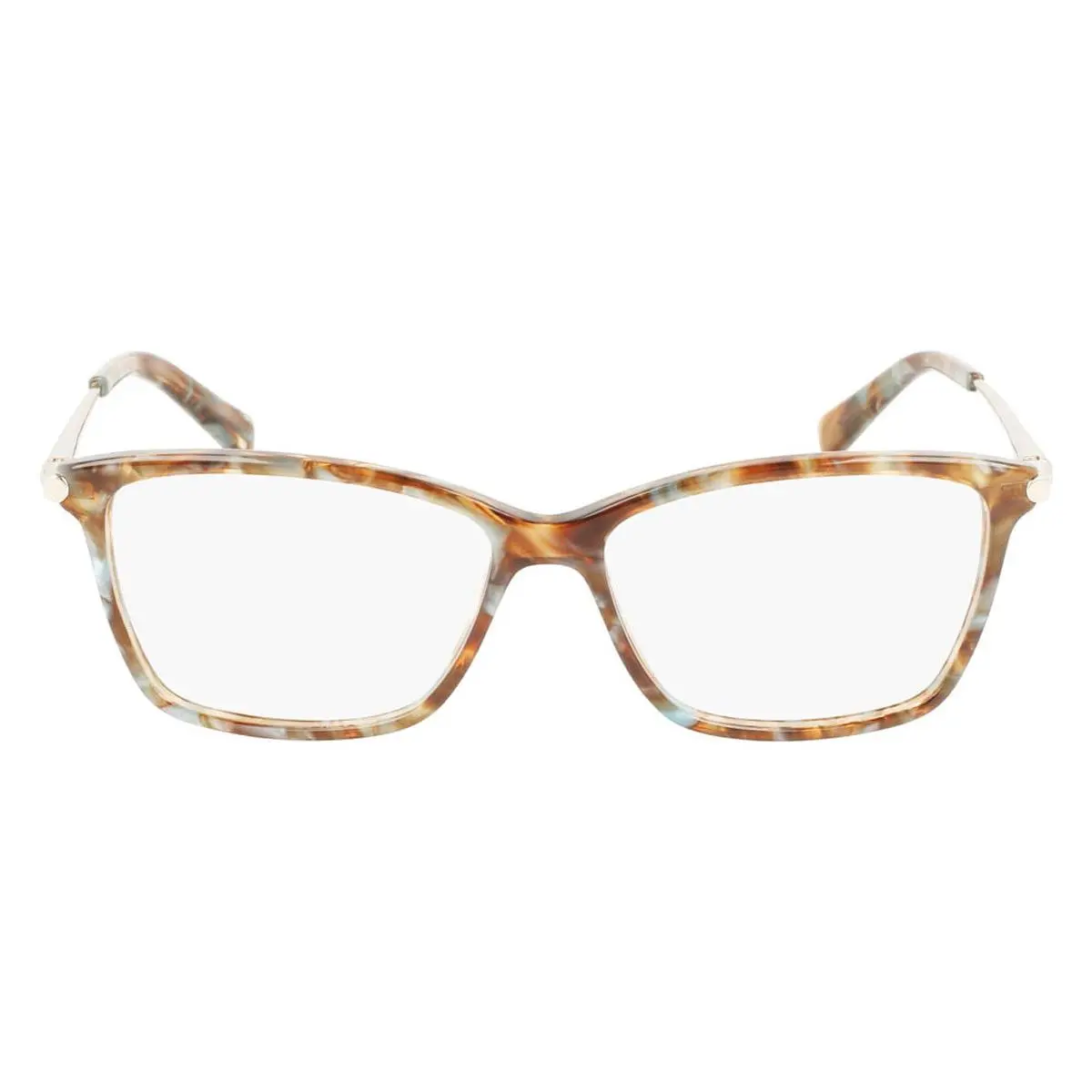 Longchamp LO2621 Eyeglasses Marble Brown Azure Rectangle 53mm