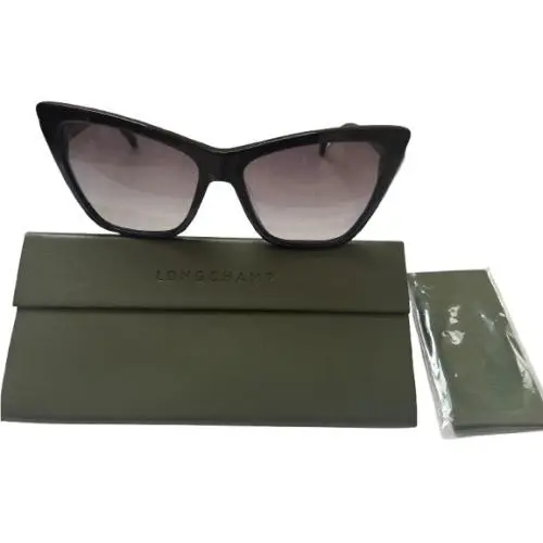 Longchamp Cat Eye Sunglasses LO669S 001 Black 56mm with Case