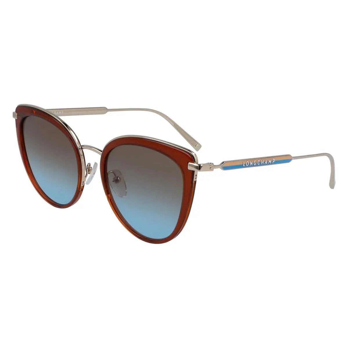 LO 661S 726 Crystal Brick Sunglasses with Blue Green Lenses by Longchamp