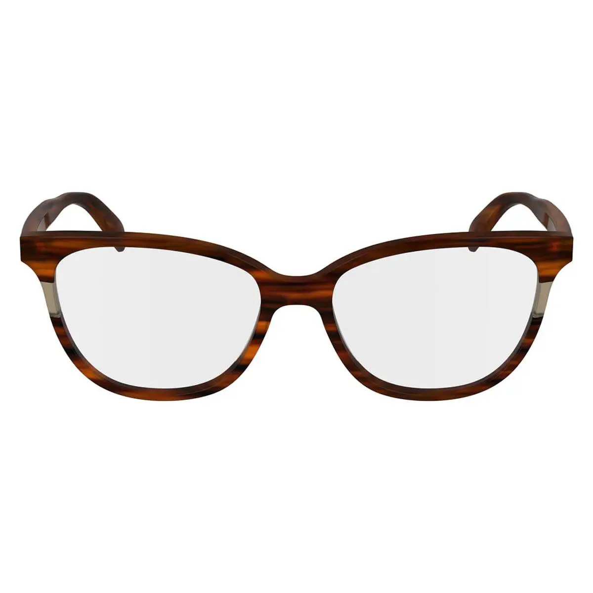 LO2739 Eyeglasses Women Striped Red 49mm by Longchamp