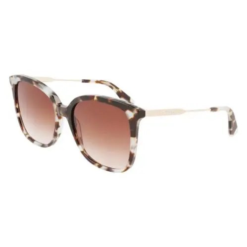 Longchamp Havana Aqua Sunglasses with Brown Gradient Lenses - Blue, Frame: Havana Aqua, Lens: Brown