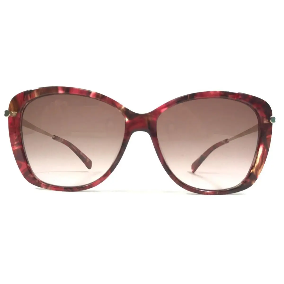 Longchamp Sunglasses LO616S 253 Gold Red Tortoise Cat Eye Frames w/ Red Lenses