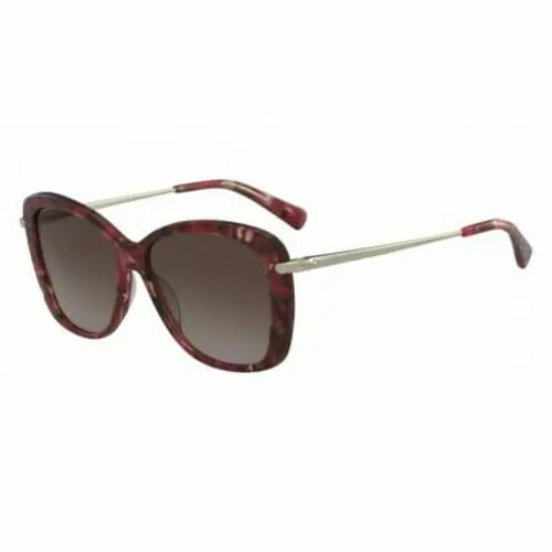 LO616S 253 Marble Red Brown Sunglasses w/ Brown Gradient Lenses by Longchamp
