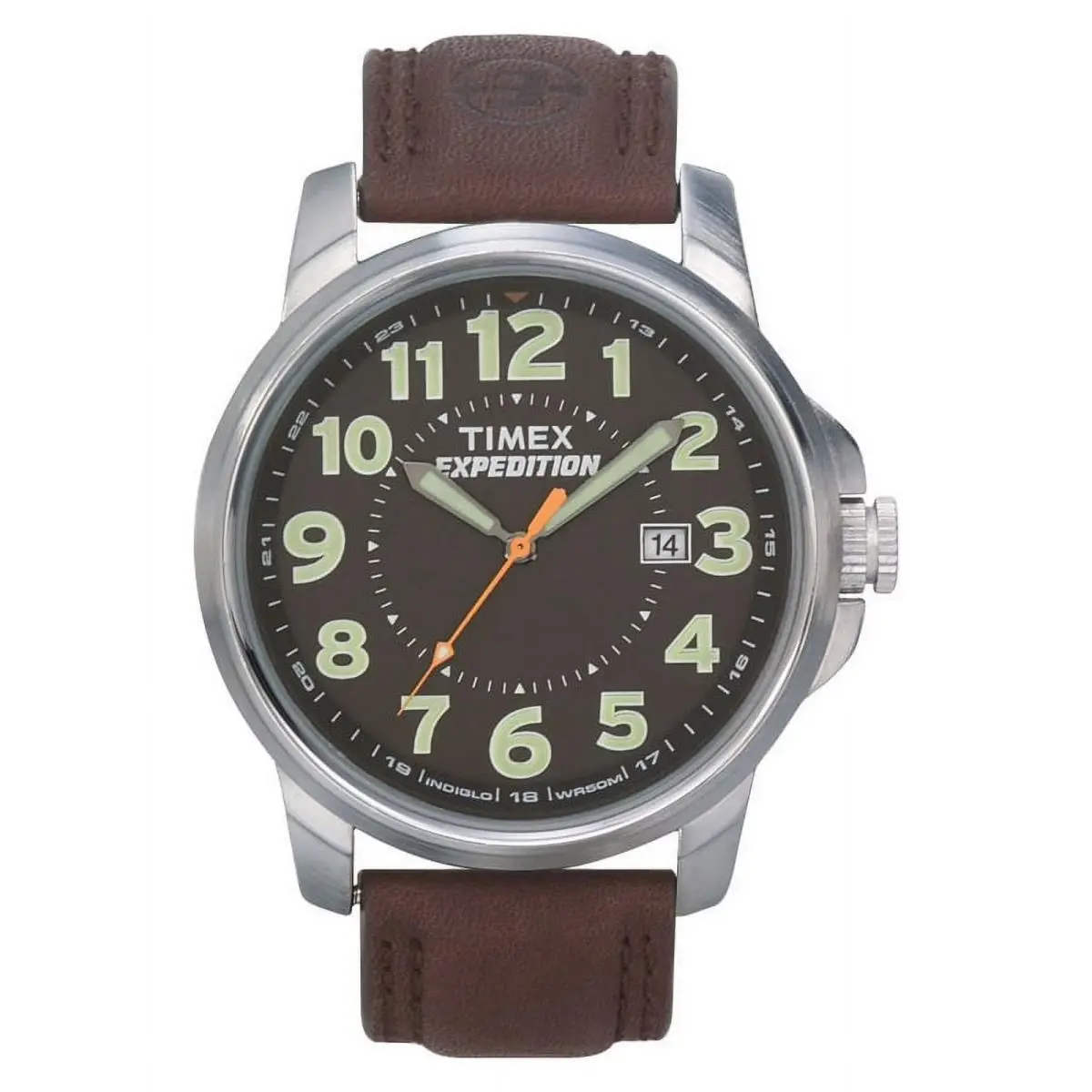Expedition T44921 Men`s Watch Brown Leather Band Quartz Analog by Timex