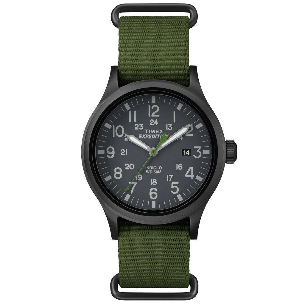 TW4B04700 Men`s Expedition Green Nylon Watch Scout Indiglo Date by Timex