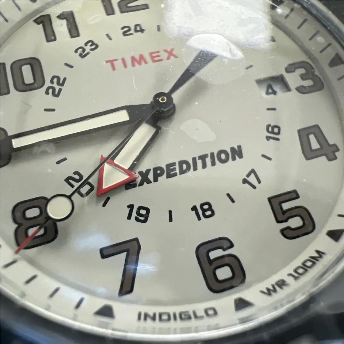 Timex TW4B26500 Men`s Indiglo Acadia Fabric Strap Beige Dial 3-Hand Analog Watch
