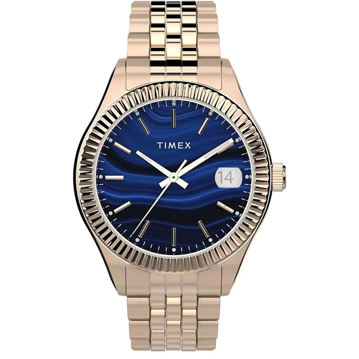 Woman`s  Waterbury Rose Gold Stainless Steel Bracelet Watch TW2T87300 by Timex