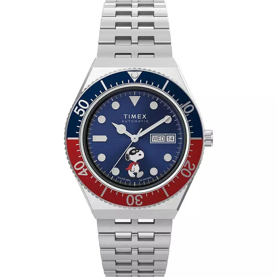 Timex M79 Auto Peanuts Snoopy Masked Marvel Limited Edition Watch TW2W47500