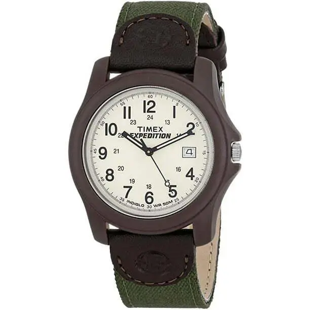 T49101 Men`s Expedition Camper Brown/olive Green Nylon Strap Watch by Timex