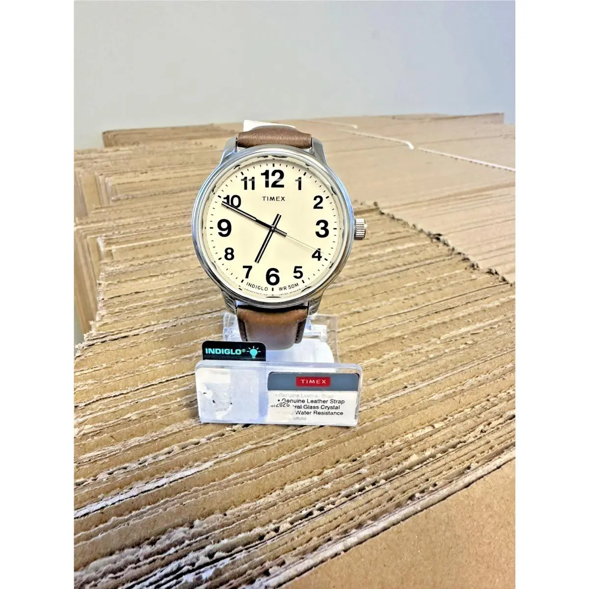 TW2V21300 Men`s Easy Reader Brown Leather Watch Indiglo by Timex