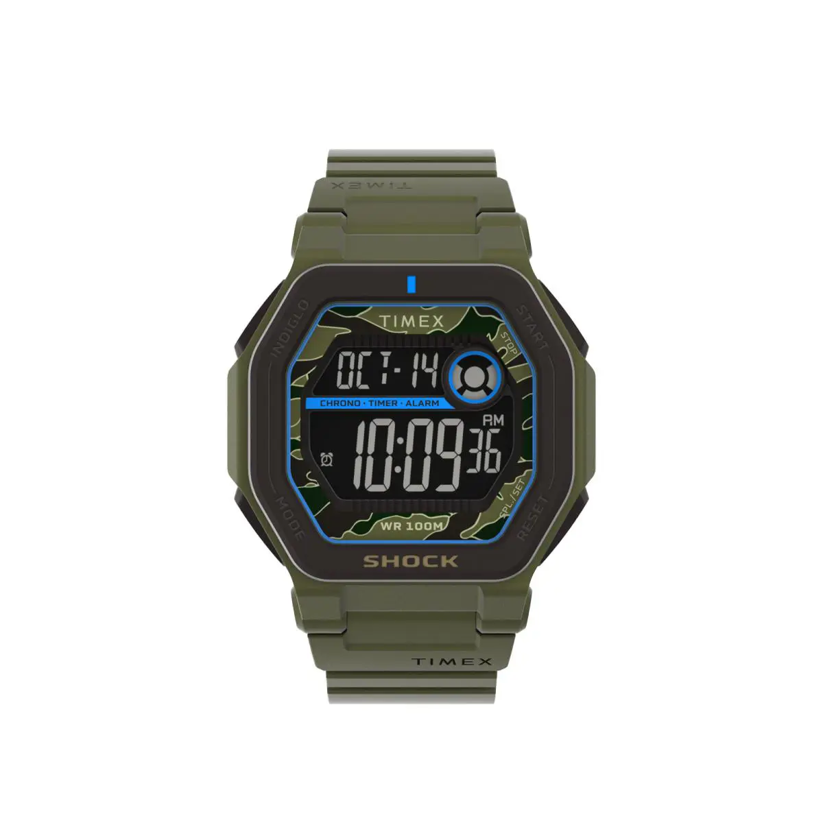 Timex Command Encounter 45mm Digital Resin Strap Watch Green TW2V93700VQ