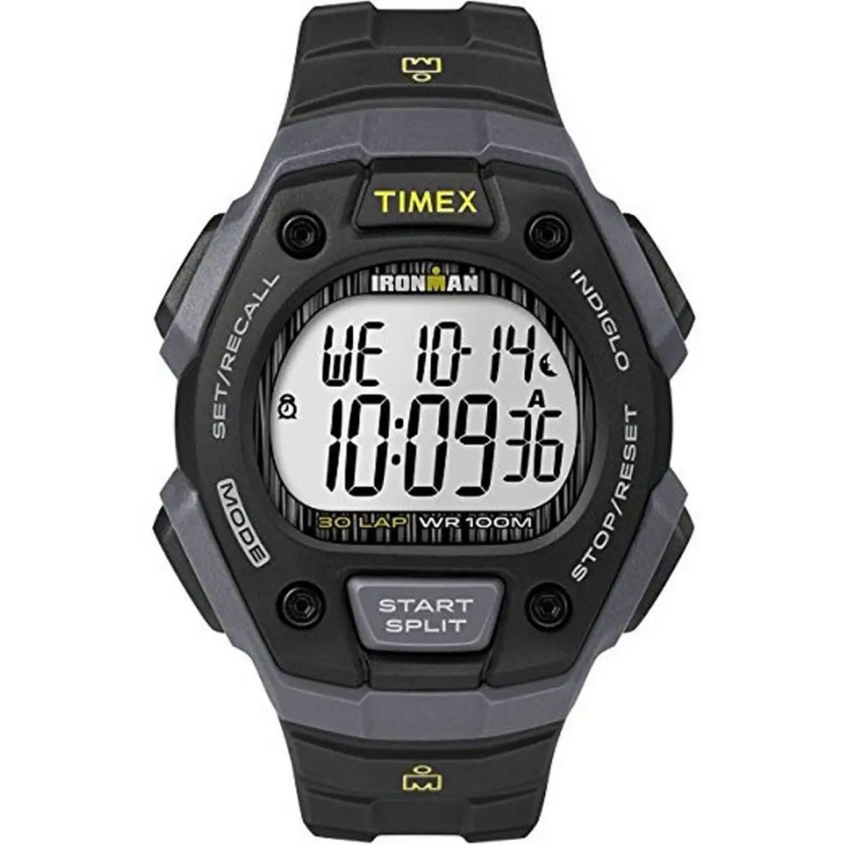 Timex TW5M09500 Men`s Full Size Ironman Classic 30 Black Resin Band Watch