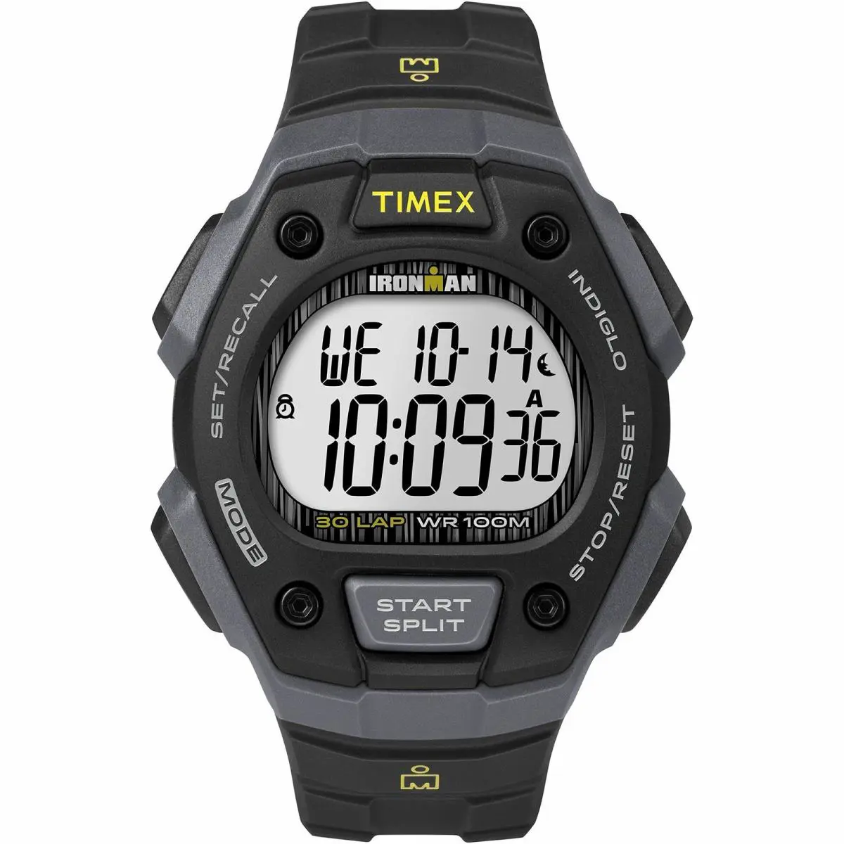 TW5M09500 Men`s Ironman 30-Lap Resin Watch Alarm Indiglo Chronograph by Timex