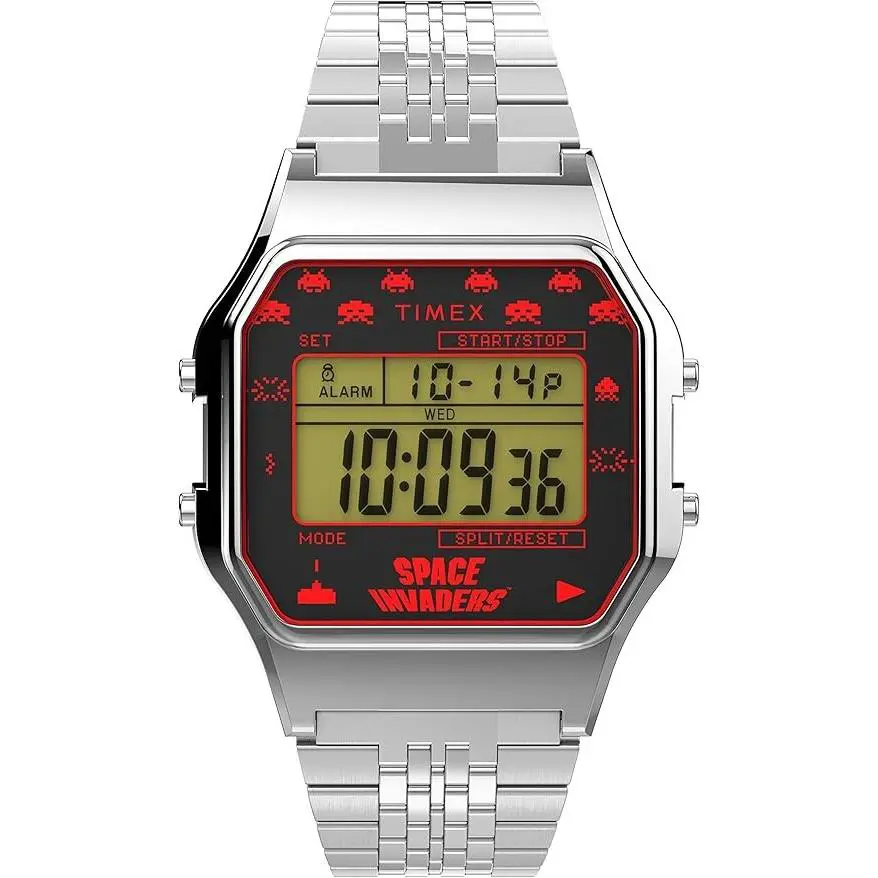 Timex x Space Invaders T80 34MM Digital Watch TW2V30000