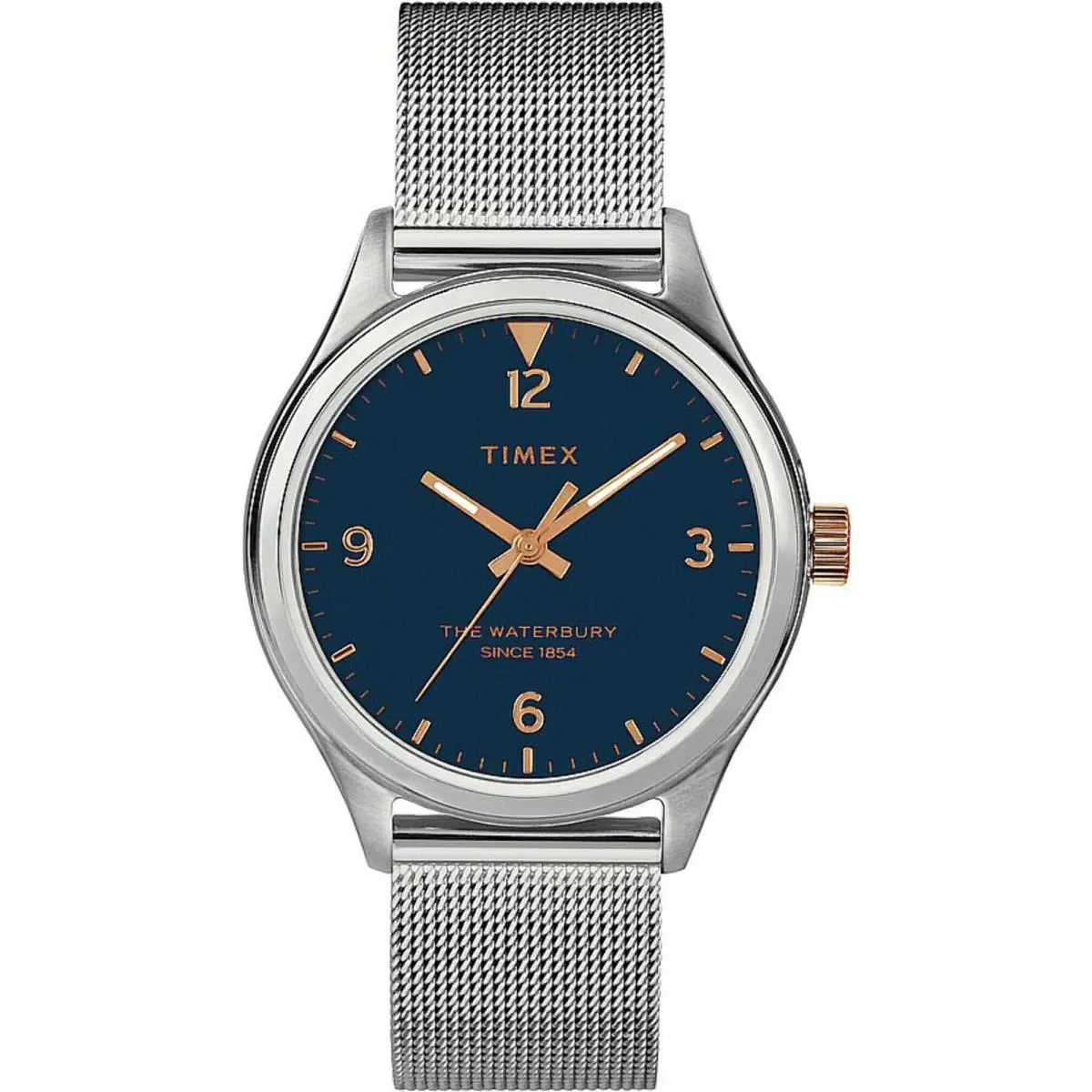 TW2T36300 Woman`s Waterbury Stainless Steel Mesh Bracelet Watch by Timex