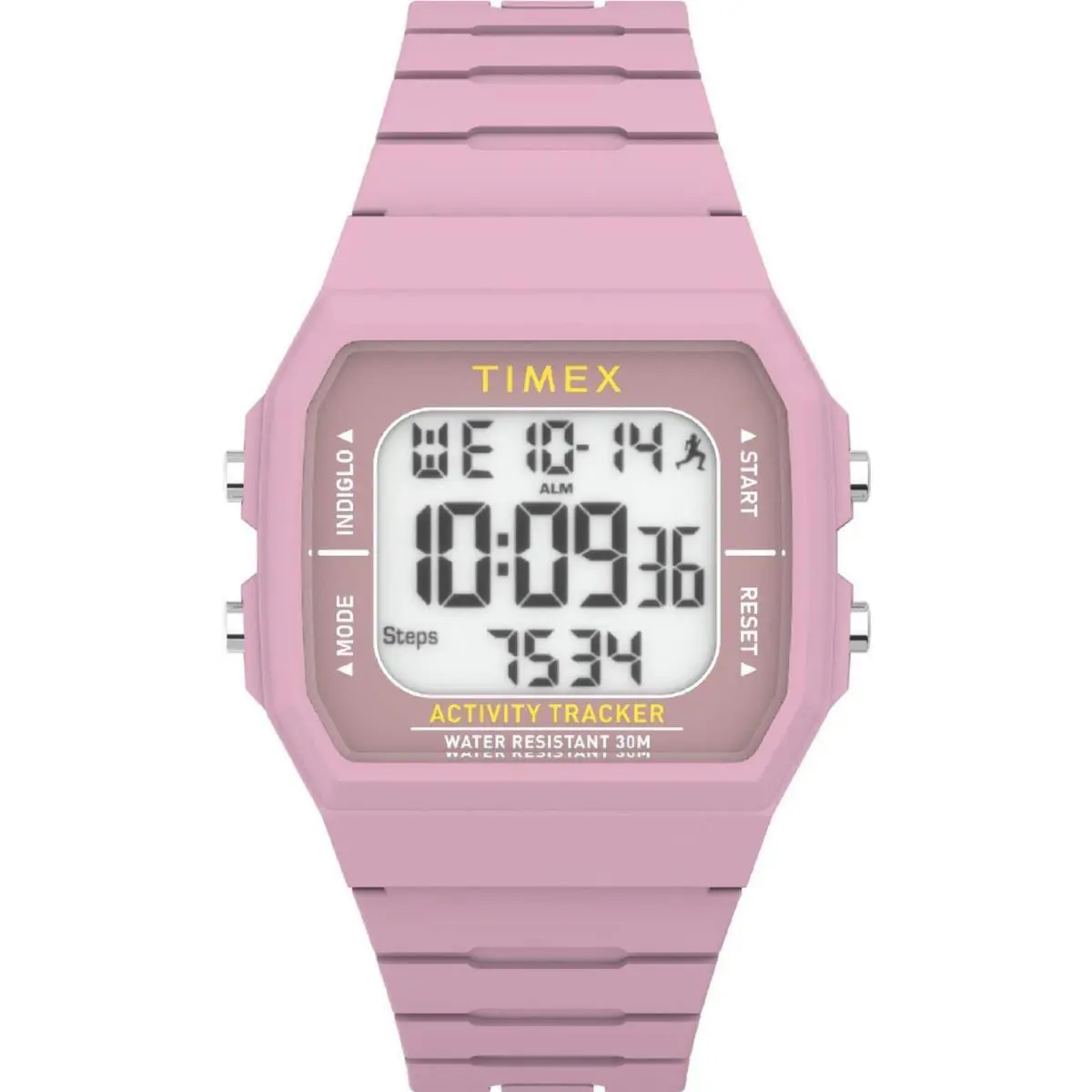Timex TW5M55800 Activity Tracker Indiglo Chronograph Pink Resin Strap Watch