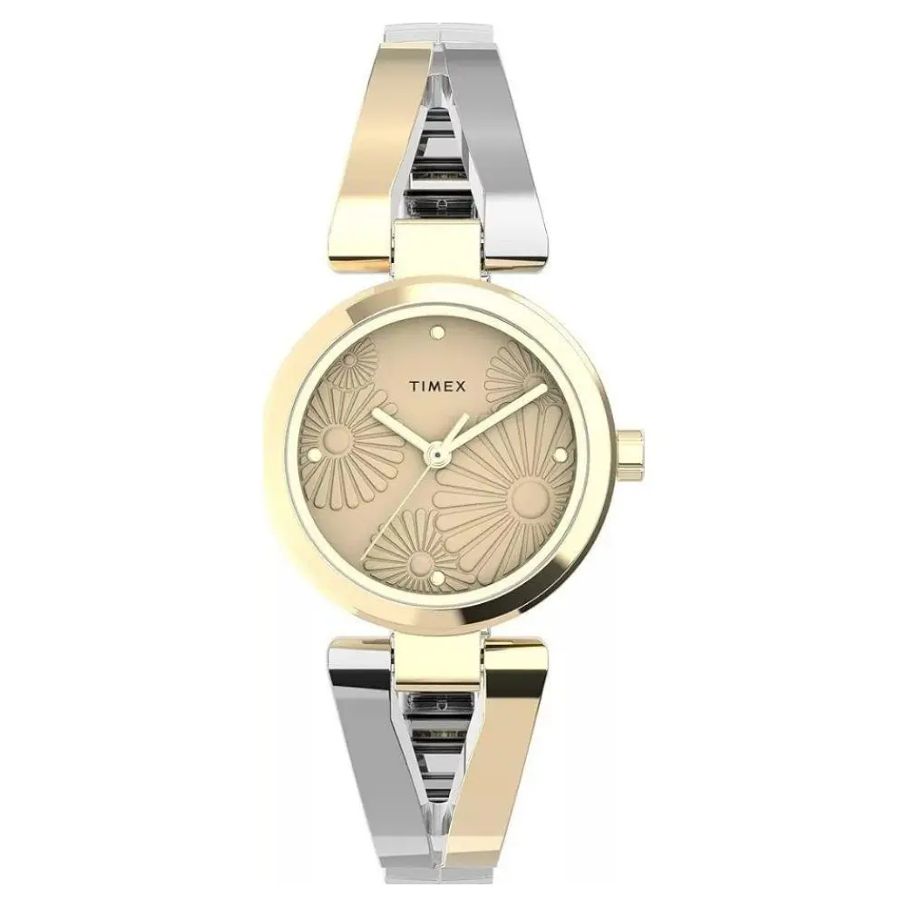 Timex Women`s Bangles Gold Dial Watch - TW2U80700 - Dial: Blue, Band: Blue