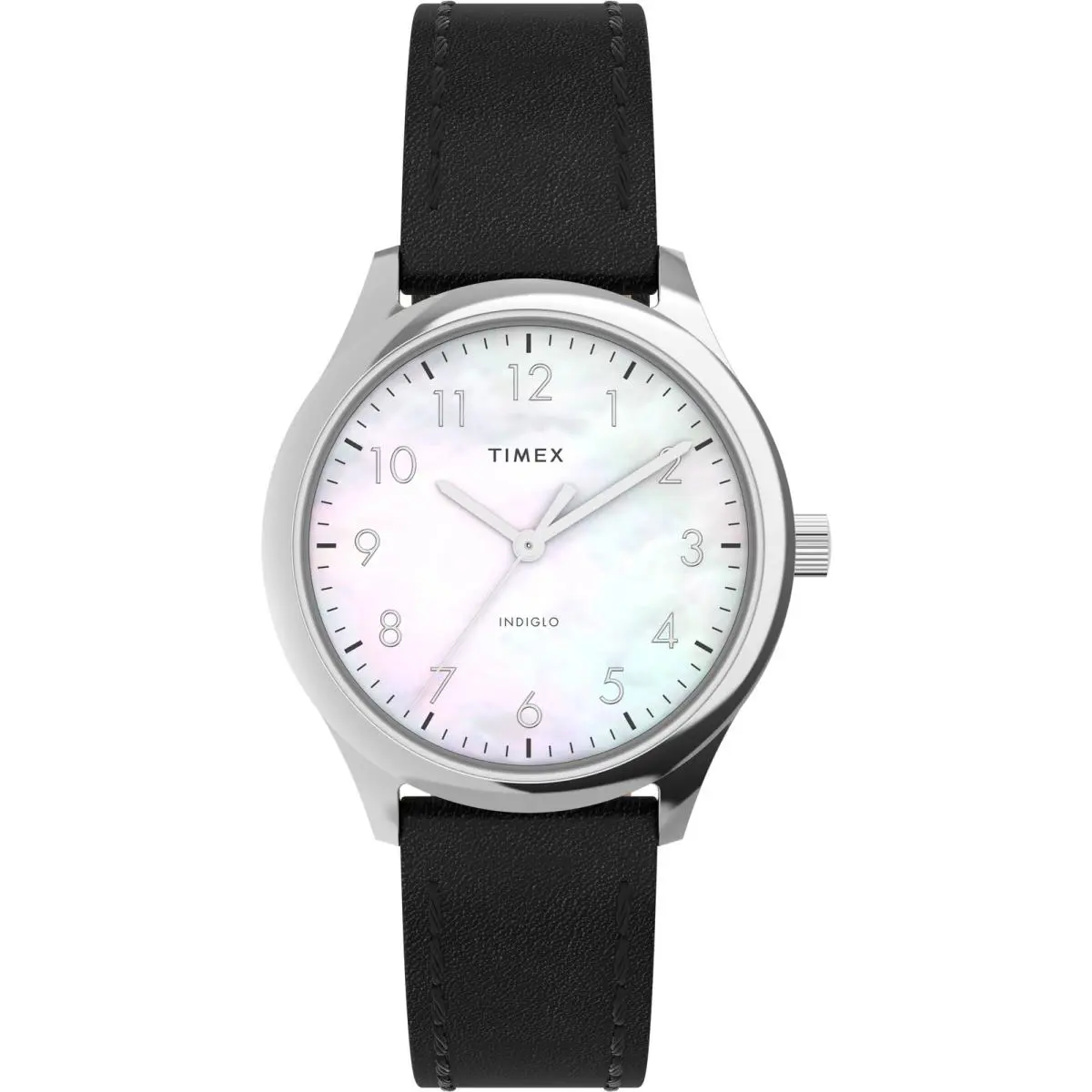 Modern Easy Reader Silver/black Ladies Watch by Timex