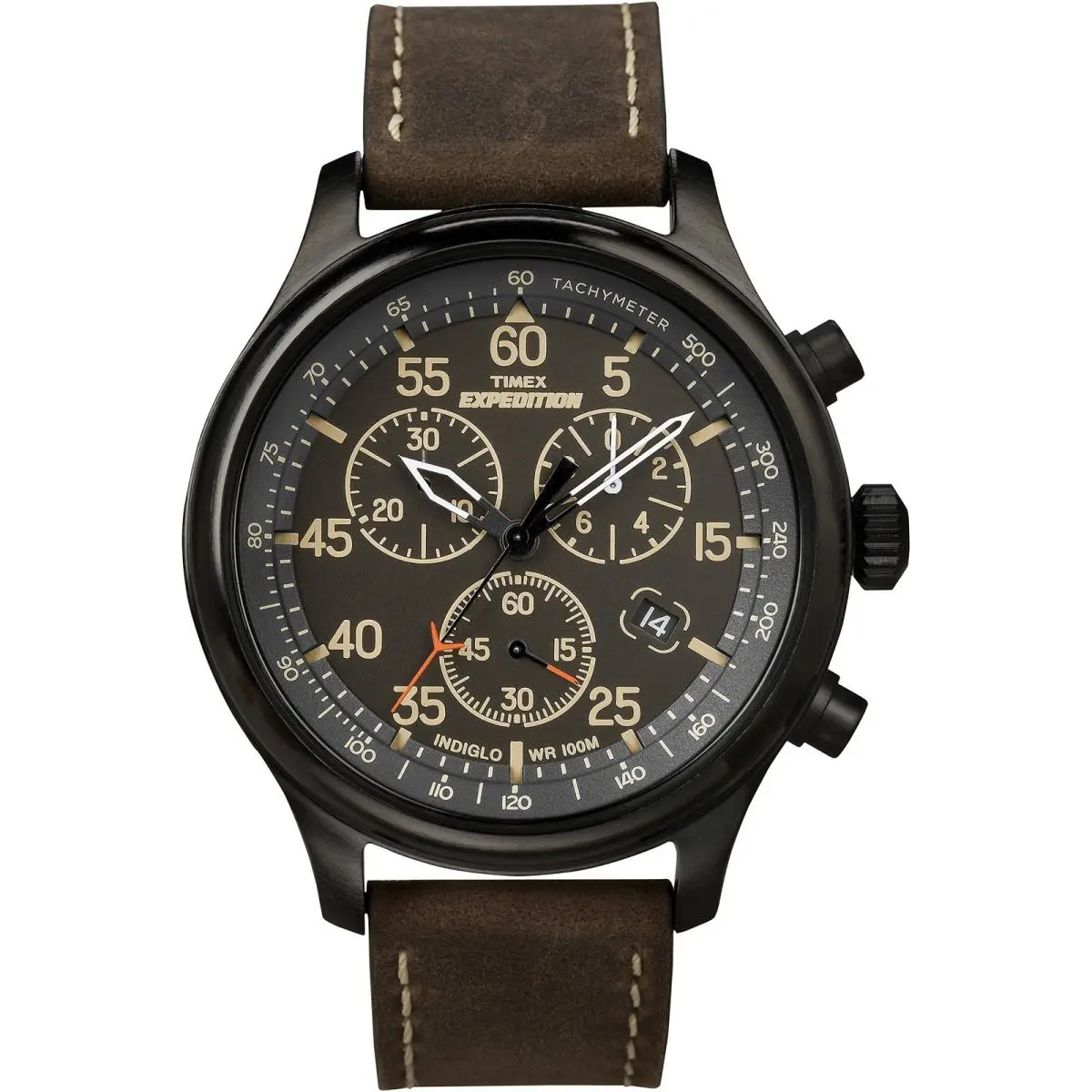 Men’s T49905 Expedition Field Chronograph One Size Black/black/brown by Timex