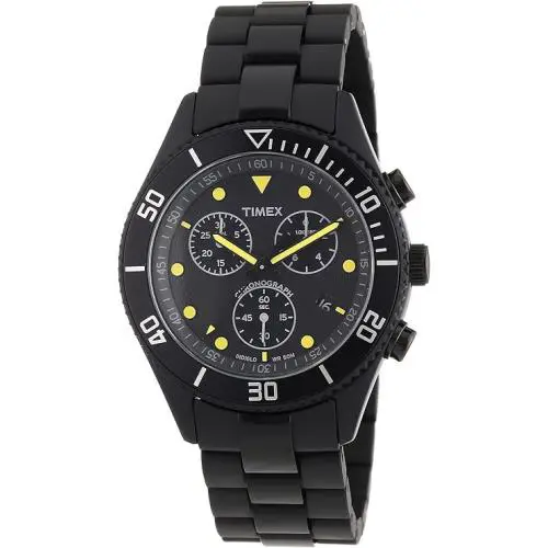 Timex Originals Sport Chronograph on PU Bracelet and Yellow Accents T2N866 - Yellow